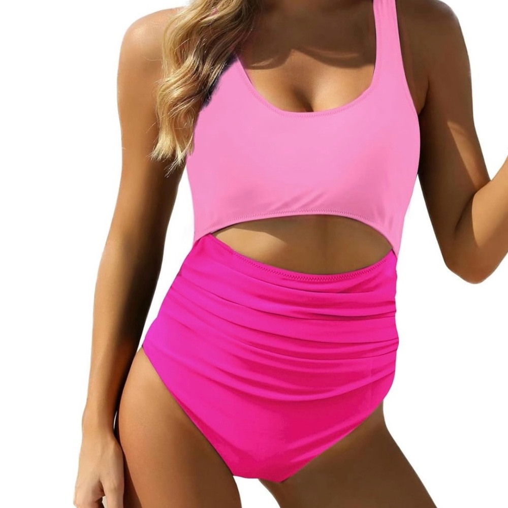 VIMPUNEC Women Tummy
Control One Piece Swimsuit Cutout